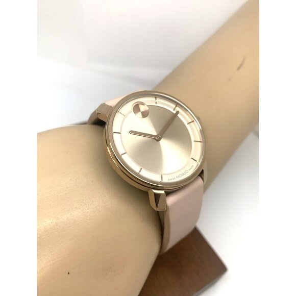 Movado Women\'s Watch 3601078 Bold Swiss Quartz Rose Gold Pink Leather 34mm main image 10